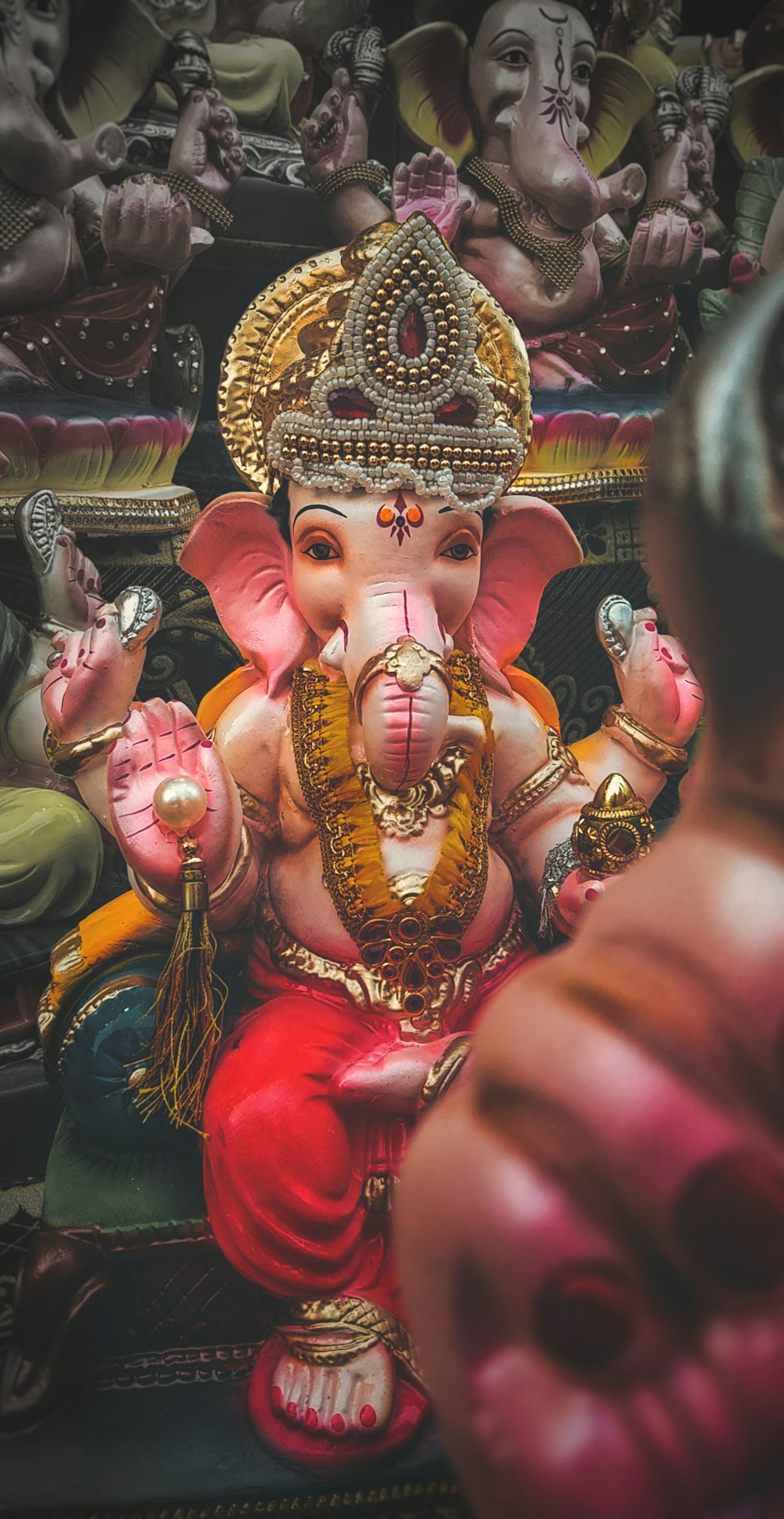 hindu deity figurine on display