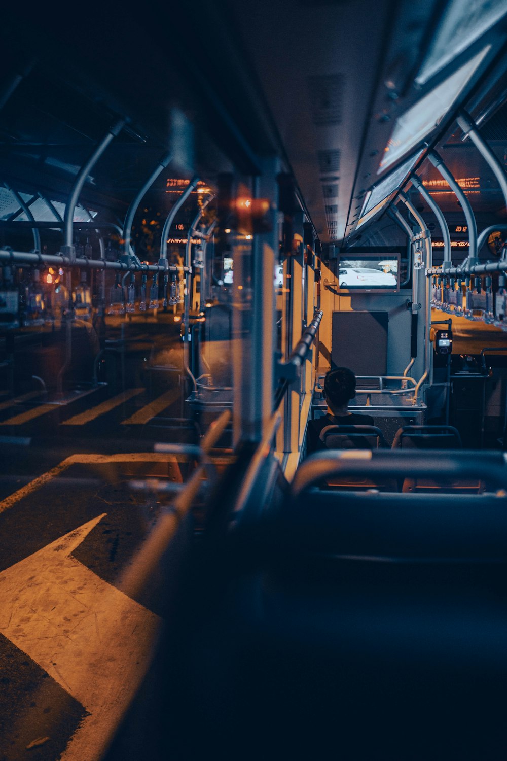 black and brown train interior