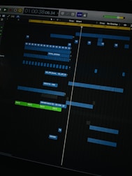 An audio waveform displayed on a computer screen during editing.