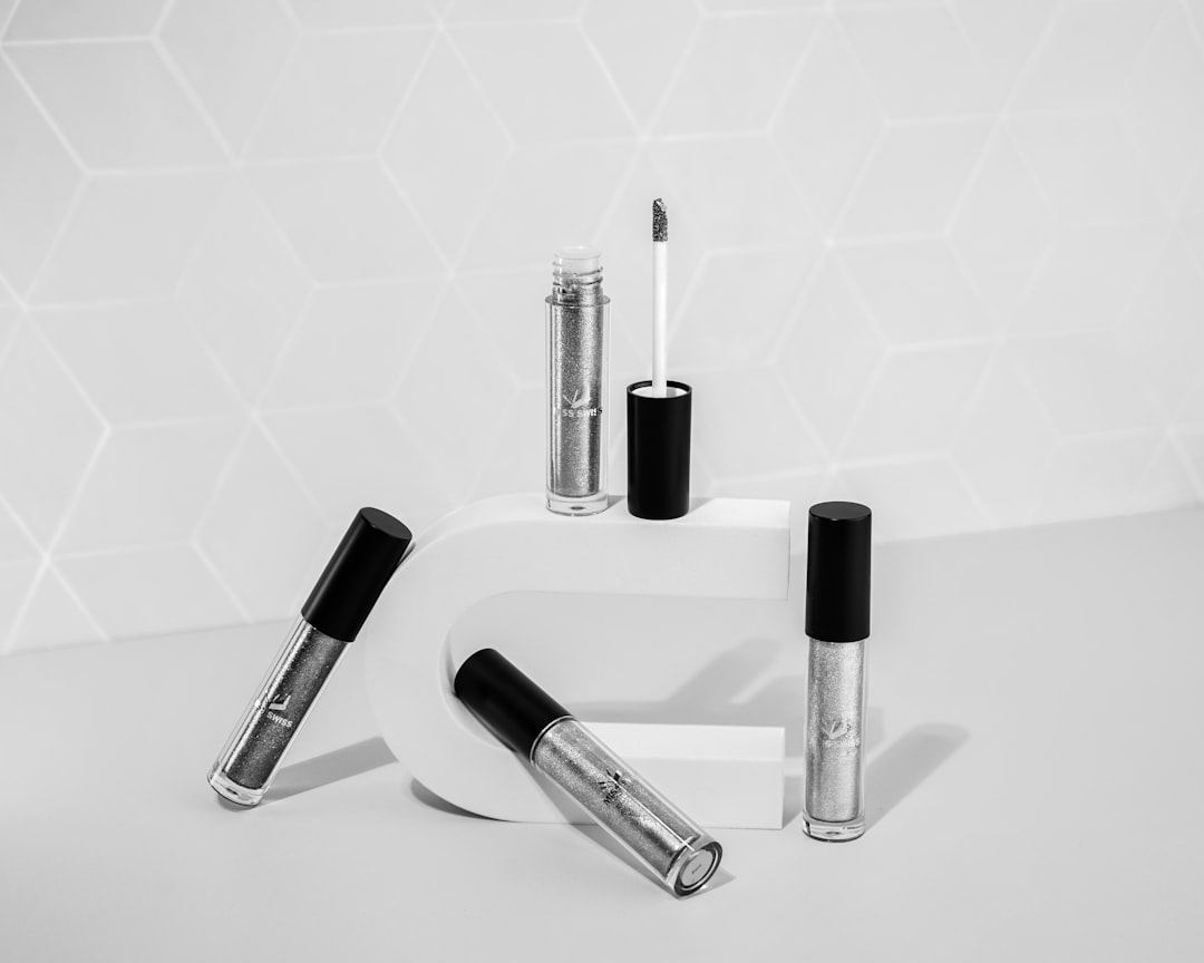 3 black and silver tube bottles, MISS SWISS Liquid Eyeshadow Metallic