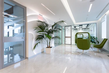 A sparkling clean office space showcasing Bluehaven Clean’s attention to detail and professionalism.