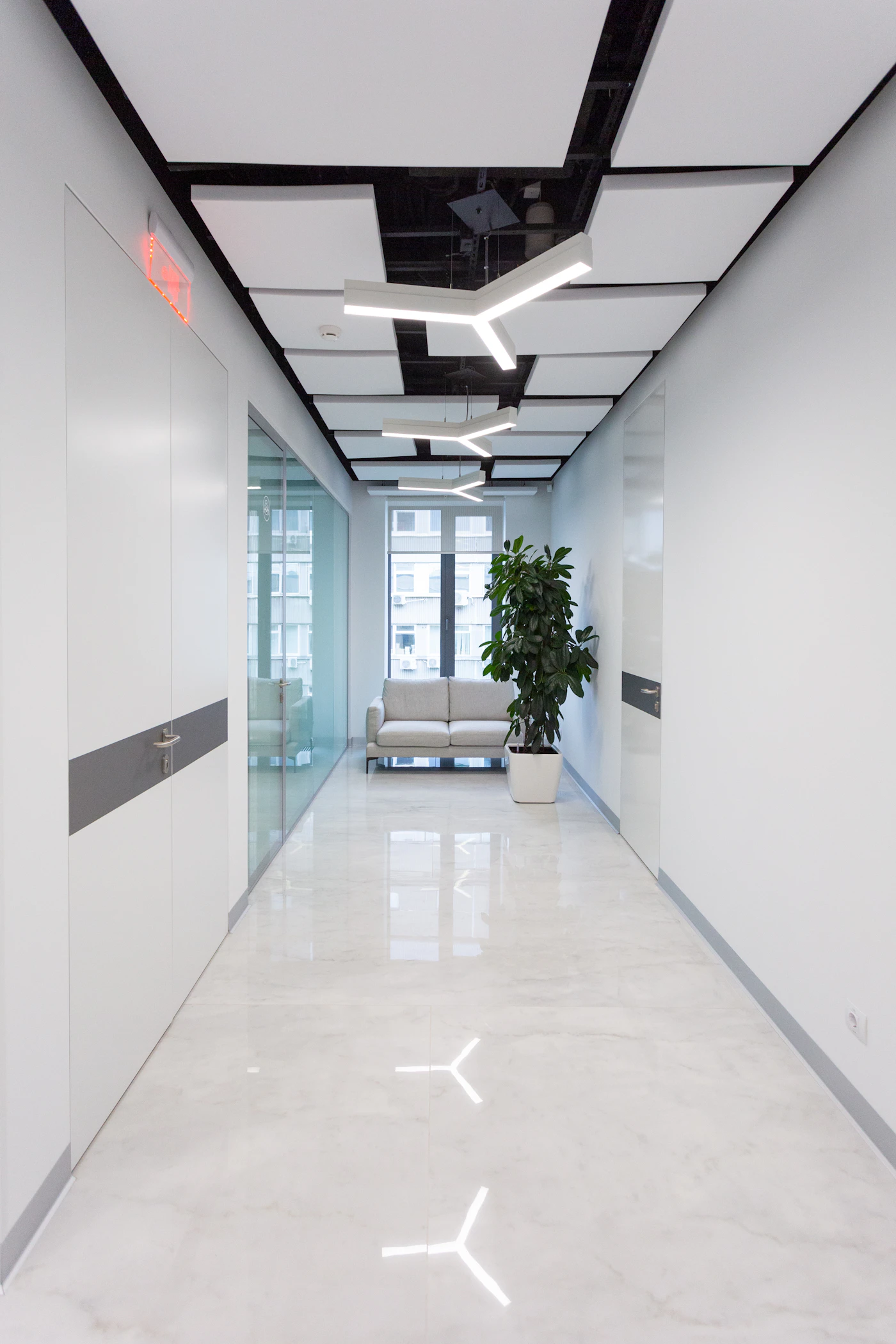 Clean, sanitized commercial restroom and hard-surface flooring