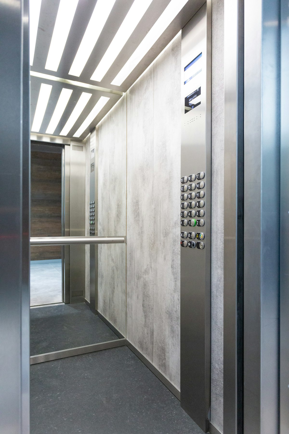White interior door with modern black lever handle