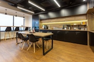 Office kitchen cleaning Wellington - sanitised countertops and appliances in commercial break room