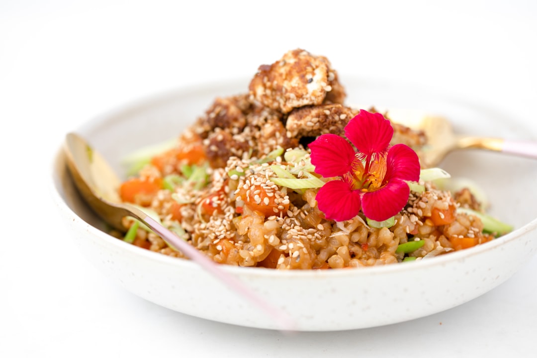 cooked food on white ceramic plate