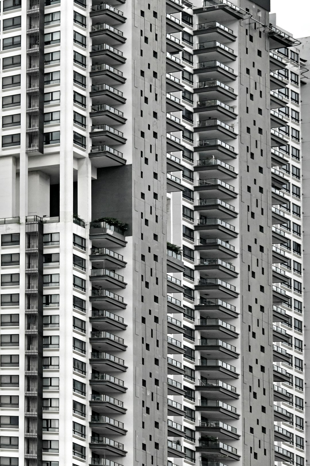 white and black concrete building