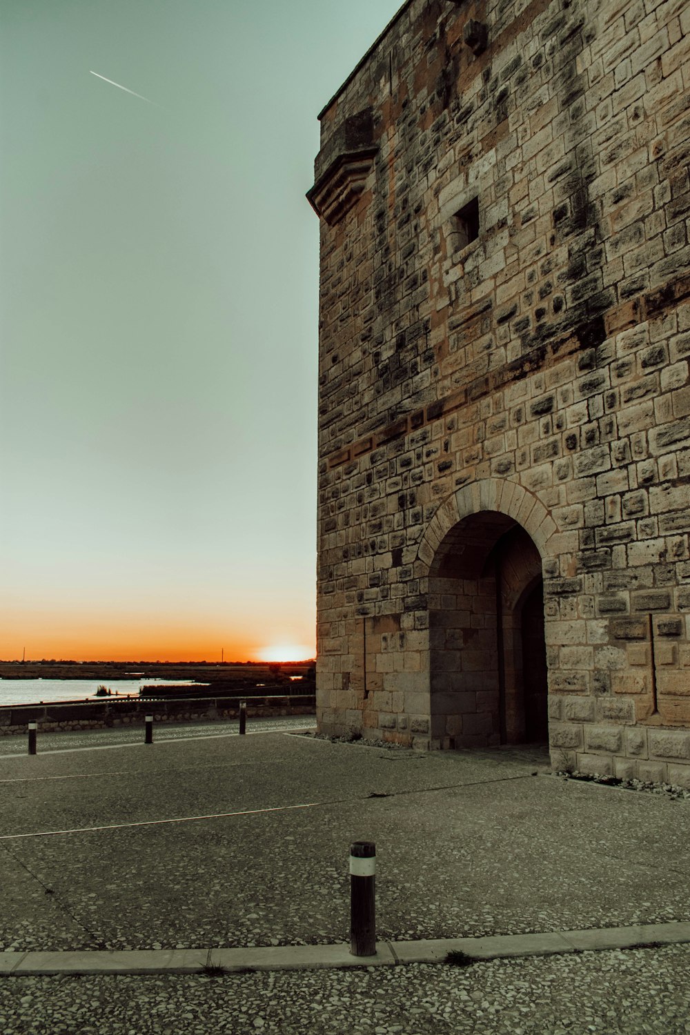 brown concrete building during sunset