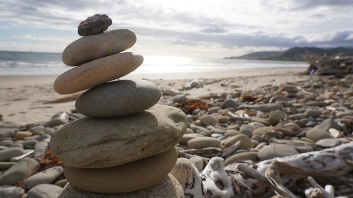 Pile of warm-toned stones