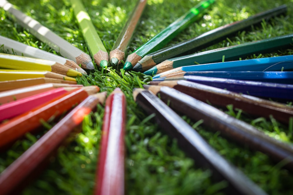 red green and blue sticks