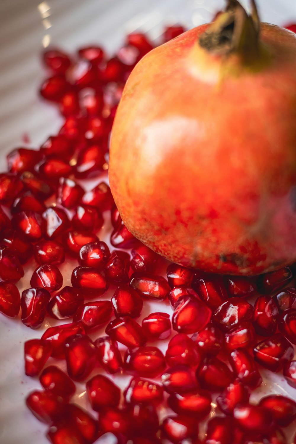 red and yellow round fruit