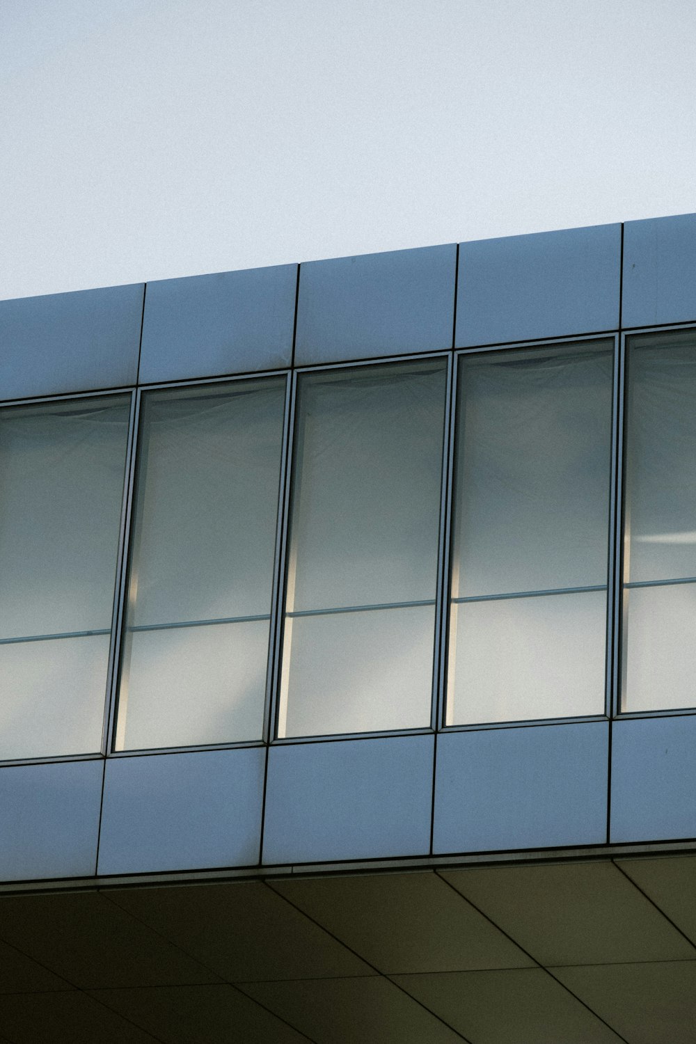 white and blue concrete building