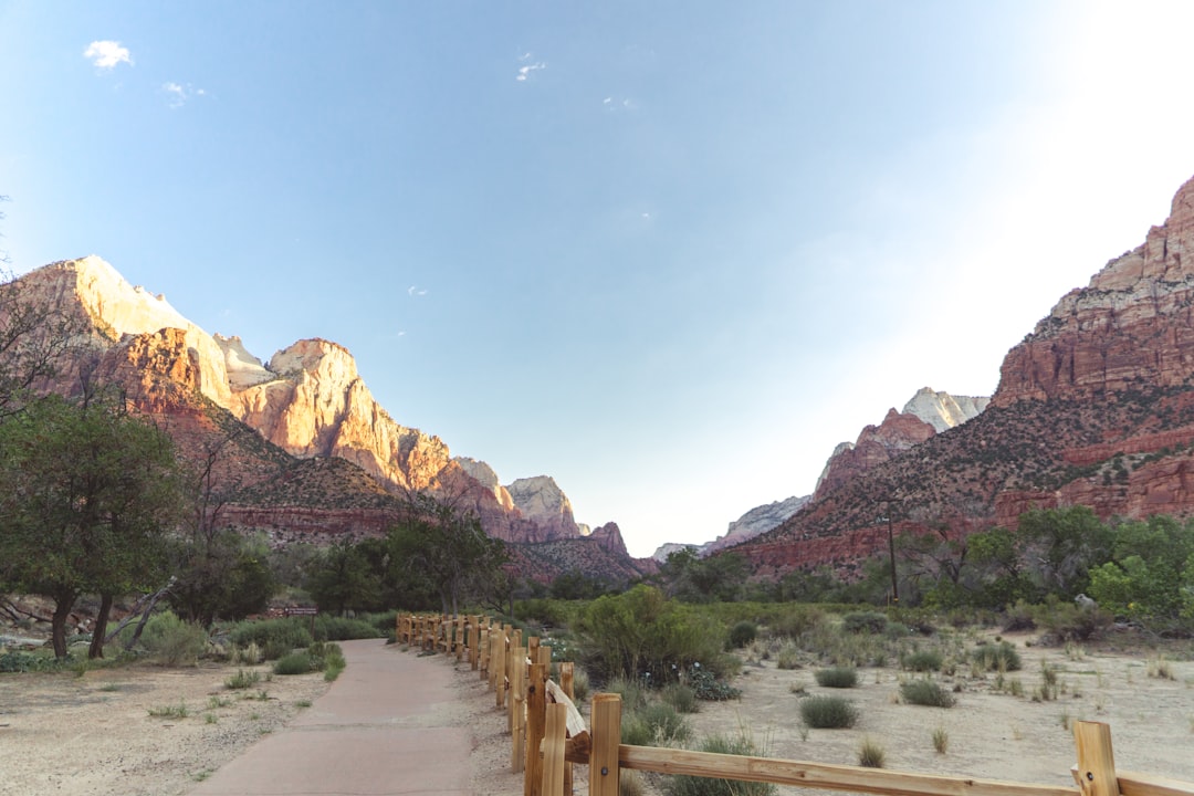 brown wooden fence near brown mountain under blue sky during daytime