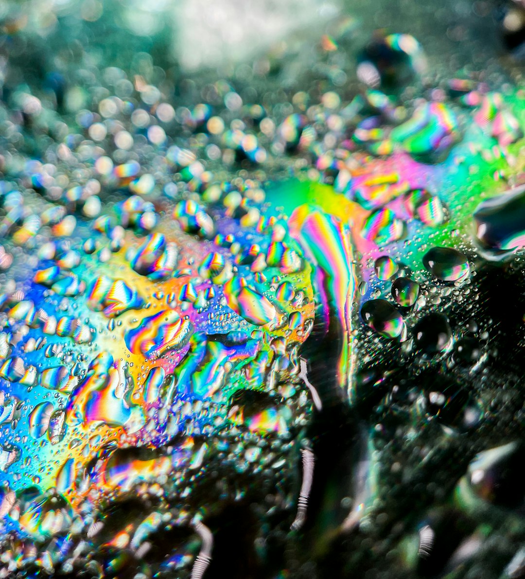 water droplets on glass surface