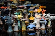 A collection of nature-inspired art pieces with a y2k aesthetic.