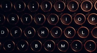 black and white numbers on black background