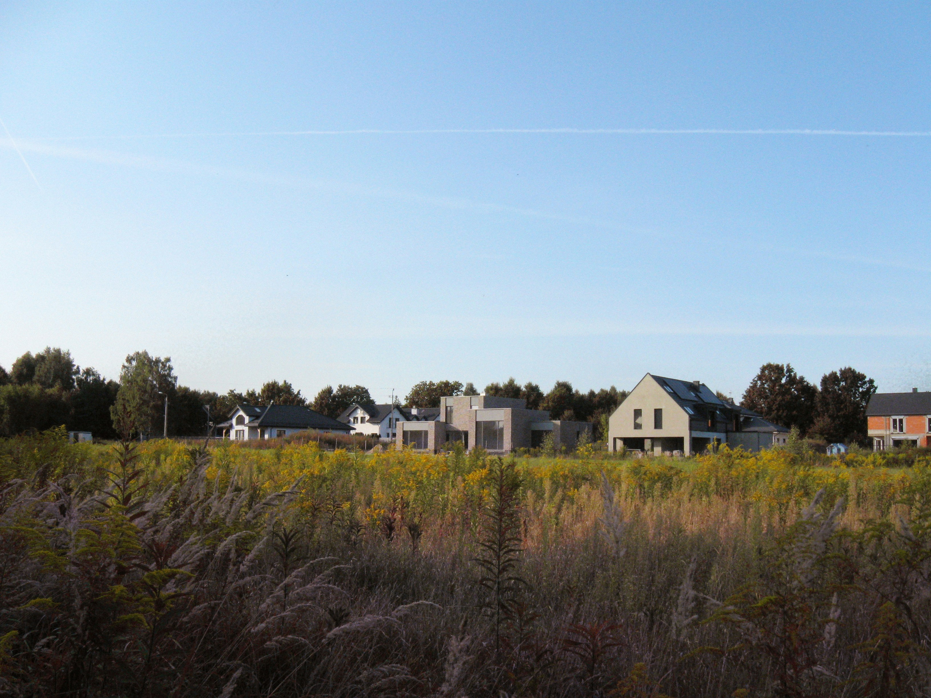 Foto zum Thema Weißes und braunes Haus in der Nähe grüner Bäume unter ...