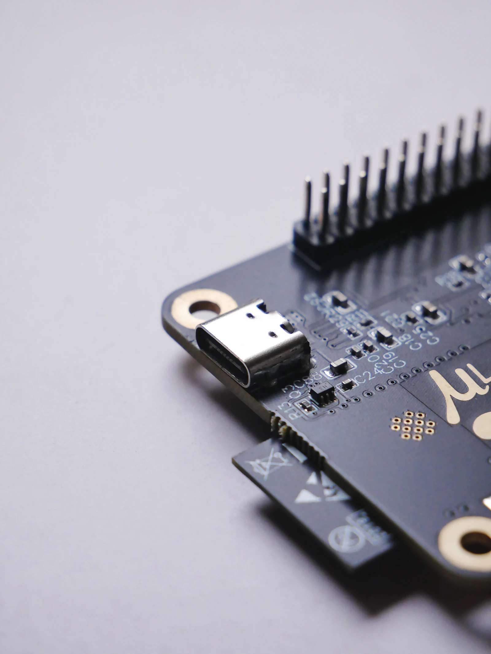 USB-C port on a circuit board, the connector DisplayPort Alt Mode remaps for video