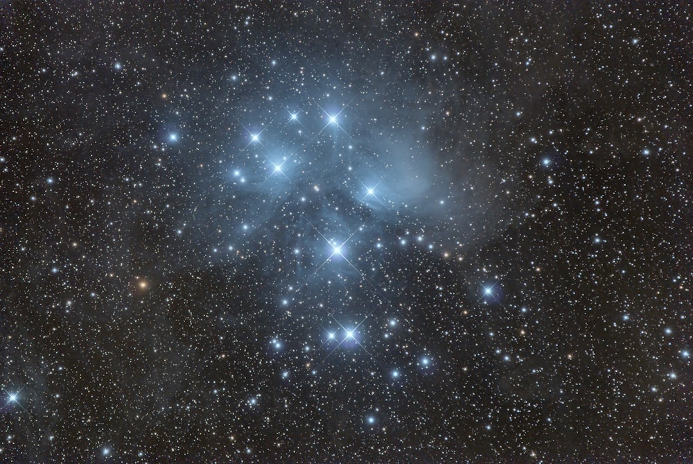 a cluster of stars in the sky