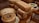 Close-up of fresh dairy products arranged on a wooden table.