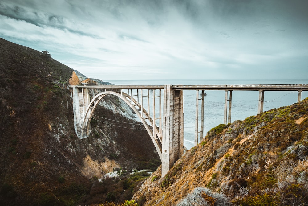 a large bridge over a large body of water