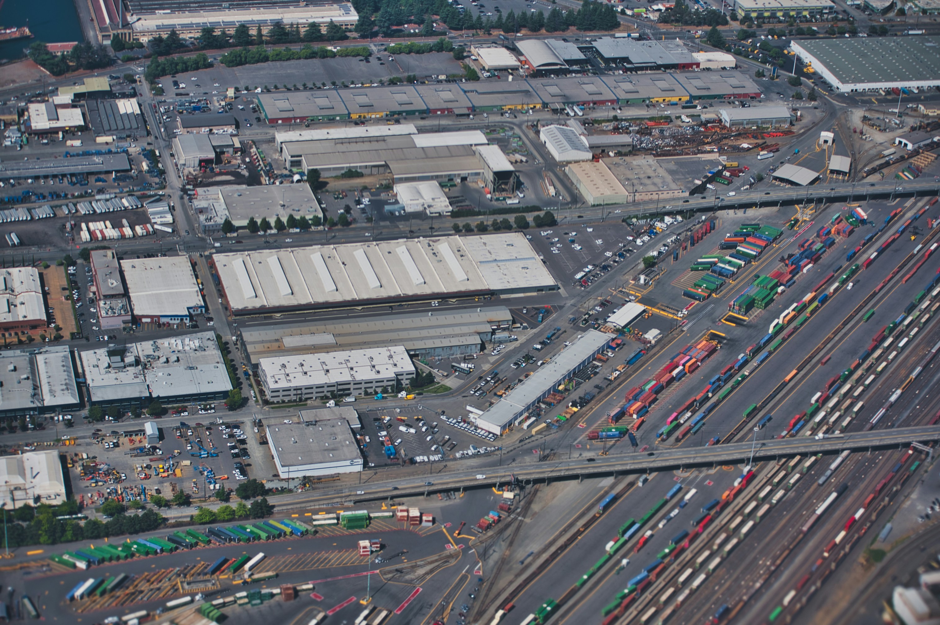 aerial view of city buildings during daytime, 