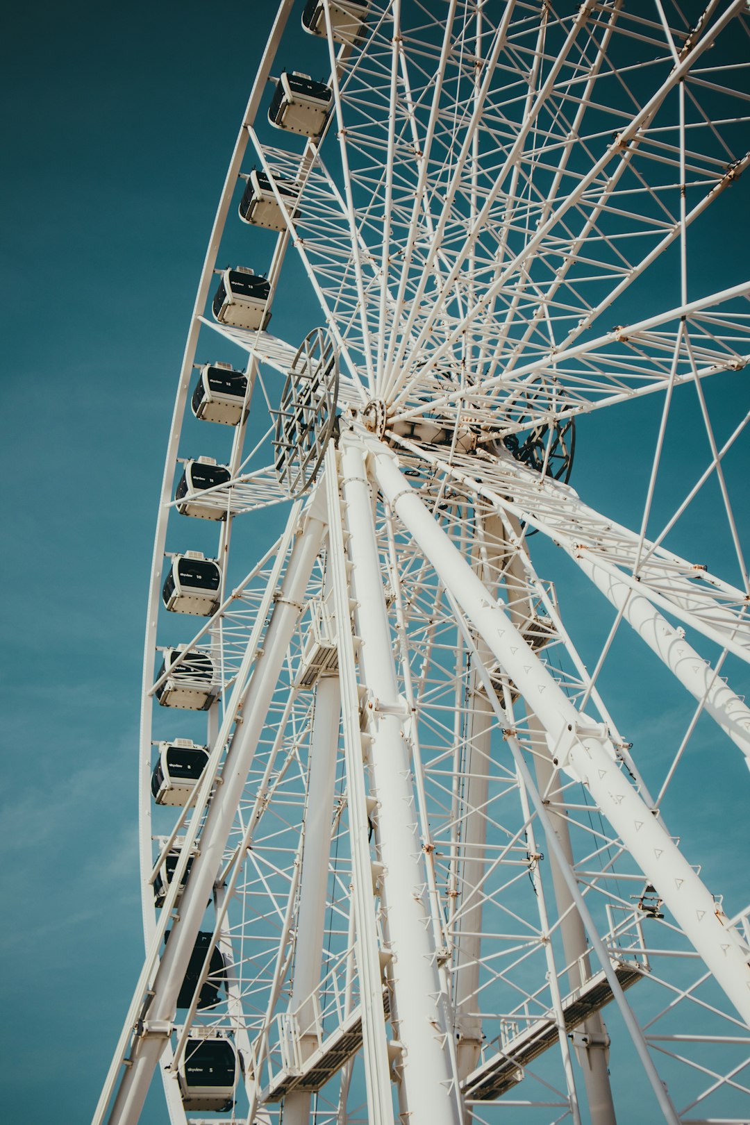 white ferris wheel under blue sky during daytime