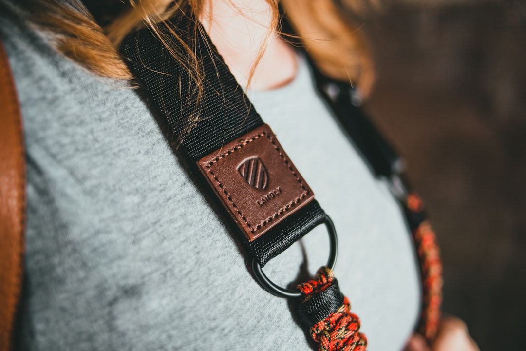 black and brown leather belt