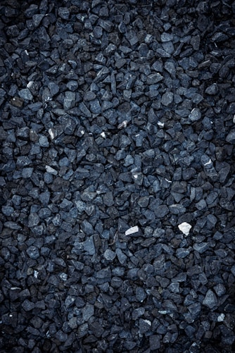 gray and black stone fragments