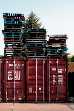 red steel container van under blue sky during daytime
