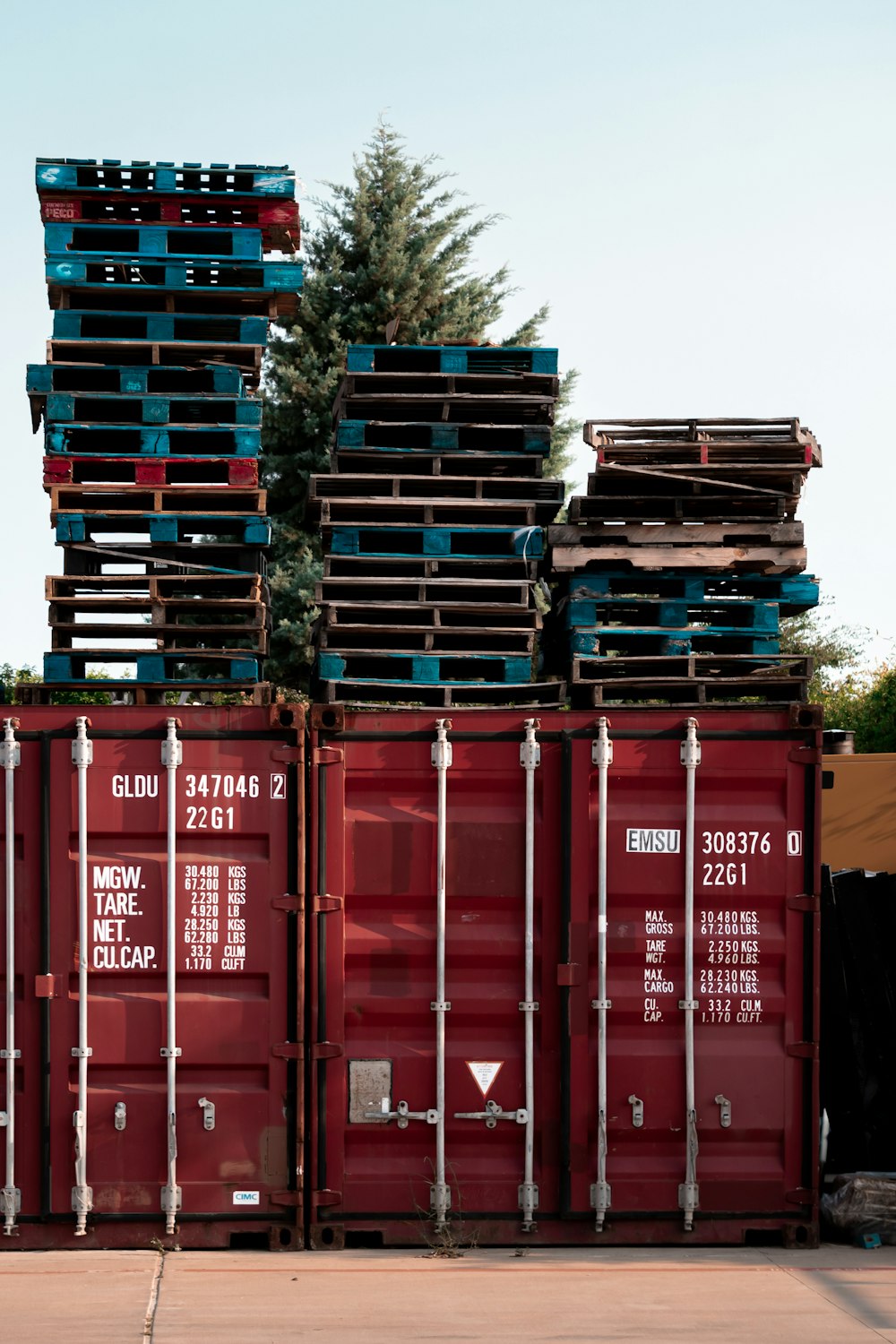 red steel container van under blue sky during daytime