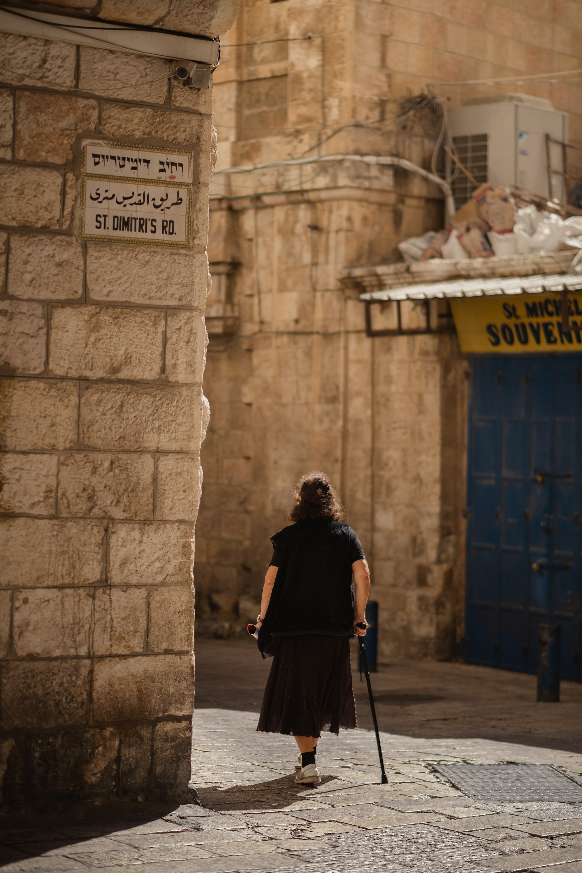 In the streets of the Old City of Jerusalem.