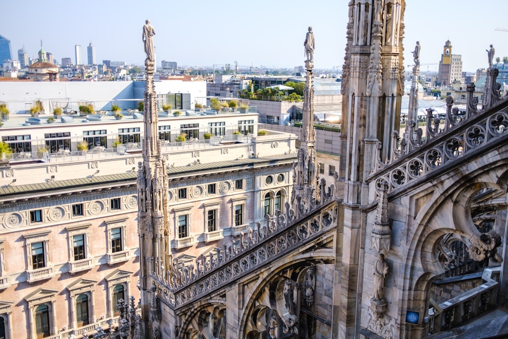 a view of a city from the top of a building