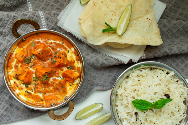 Matar Paneer with Rice