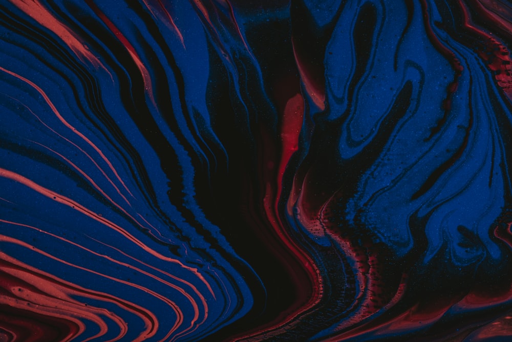 blue and red abstract painting