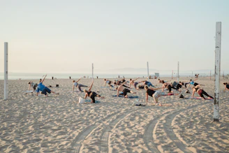 Yoga on the beach