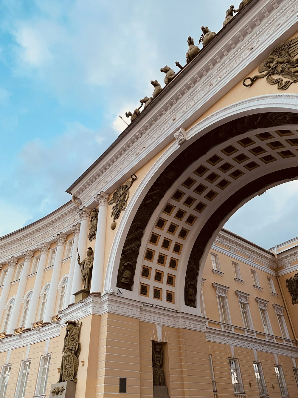 a large building with a clock on the front of it