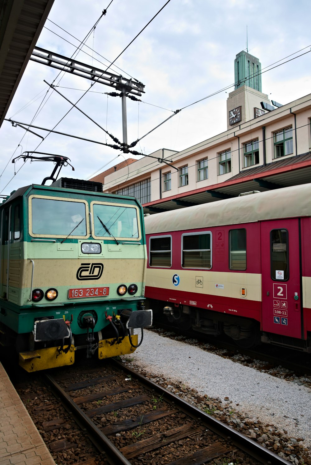 red green and black train