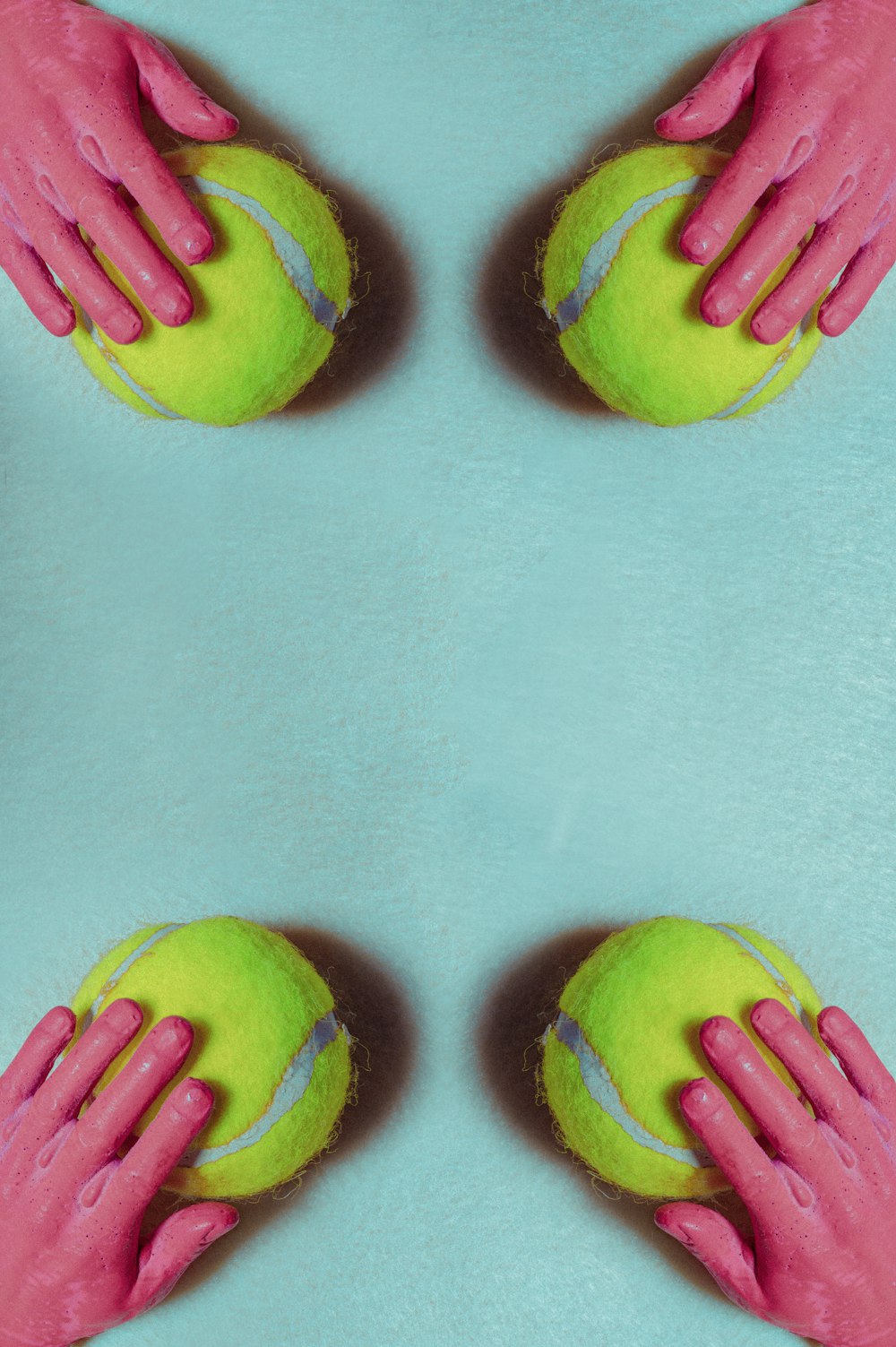 green tennis ball on white textile