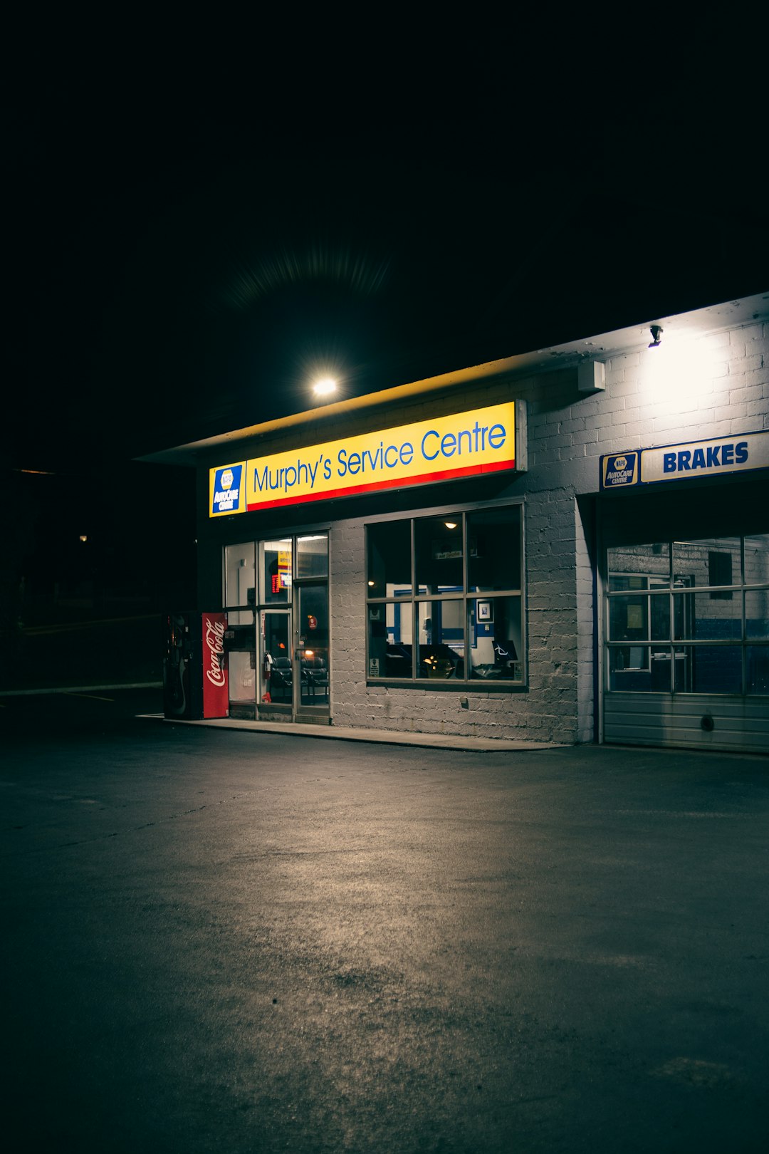 UNKs coffee shop during night time