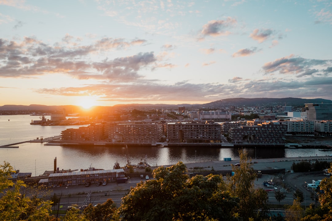 city skyline during golden hour