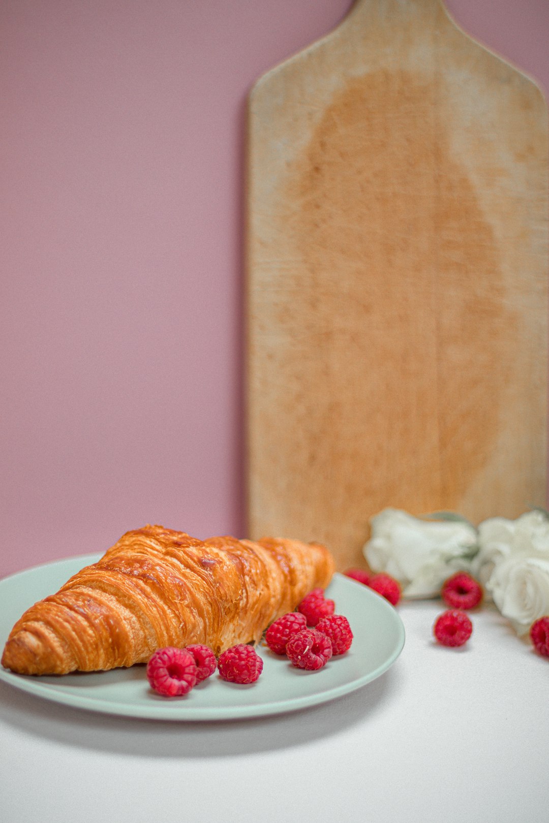 bread on white ceramic plate