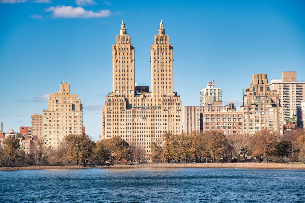 a view of a large city with tall buildings