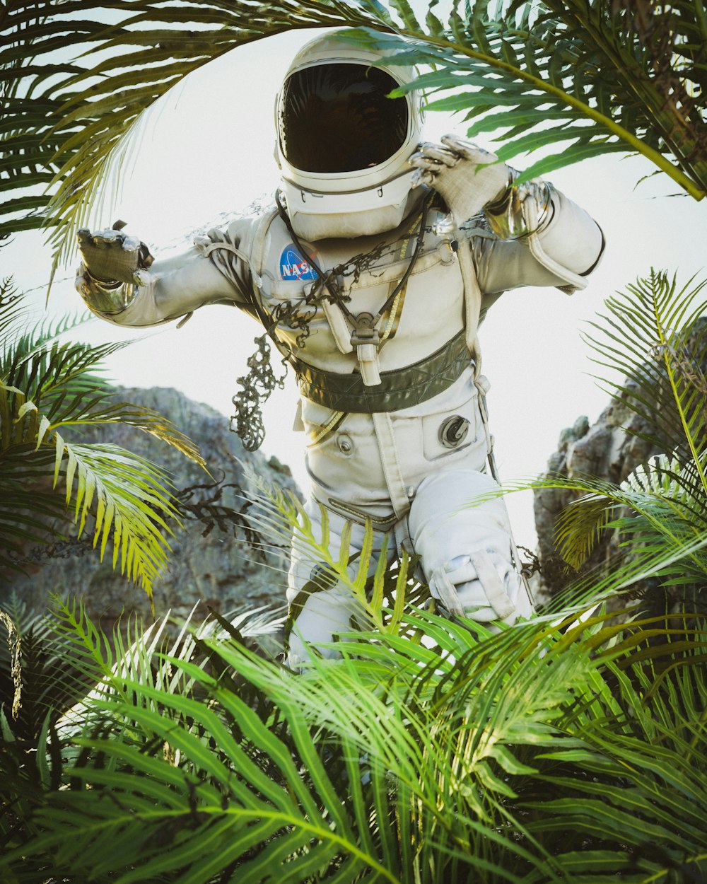 man in white and black suit