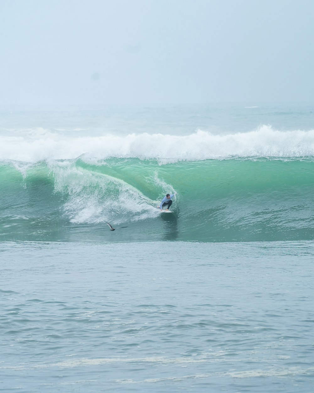 person surfing on sea waves during daytime