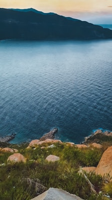 Sunset view over the 30-meter cliff with the ocean stretching 250° in Veracruz