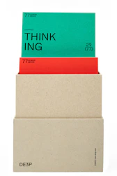 Two contrasting cards labeled 'Prieš' and 'Po' illustrating mindset change.