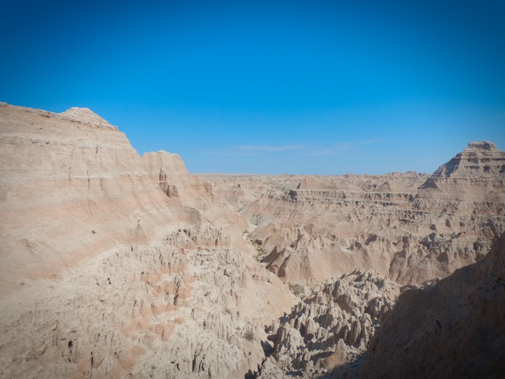 a view of a canyon from a high point of view