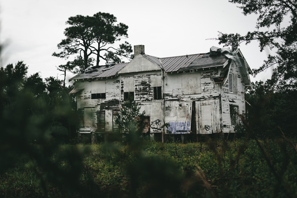 Una vecchia casa fatiscente nel bosco