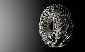 a black and white photo of an animal's head