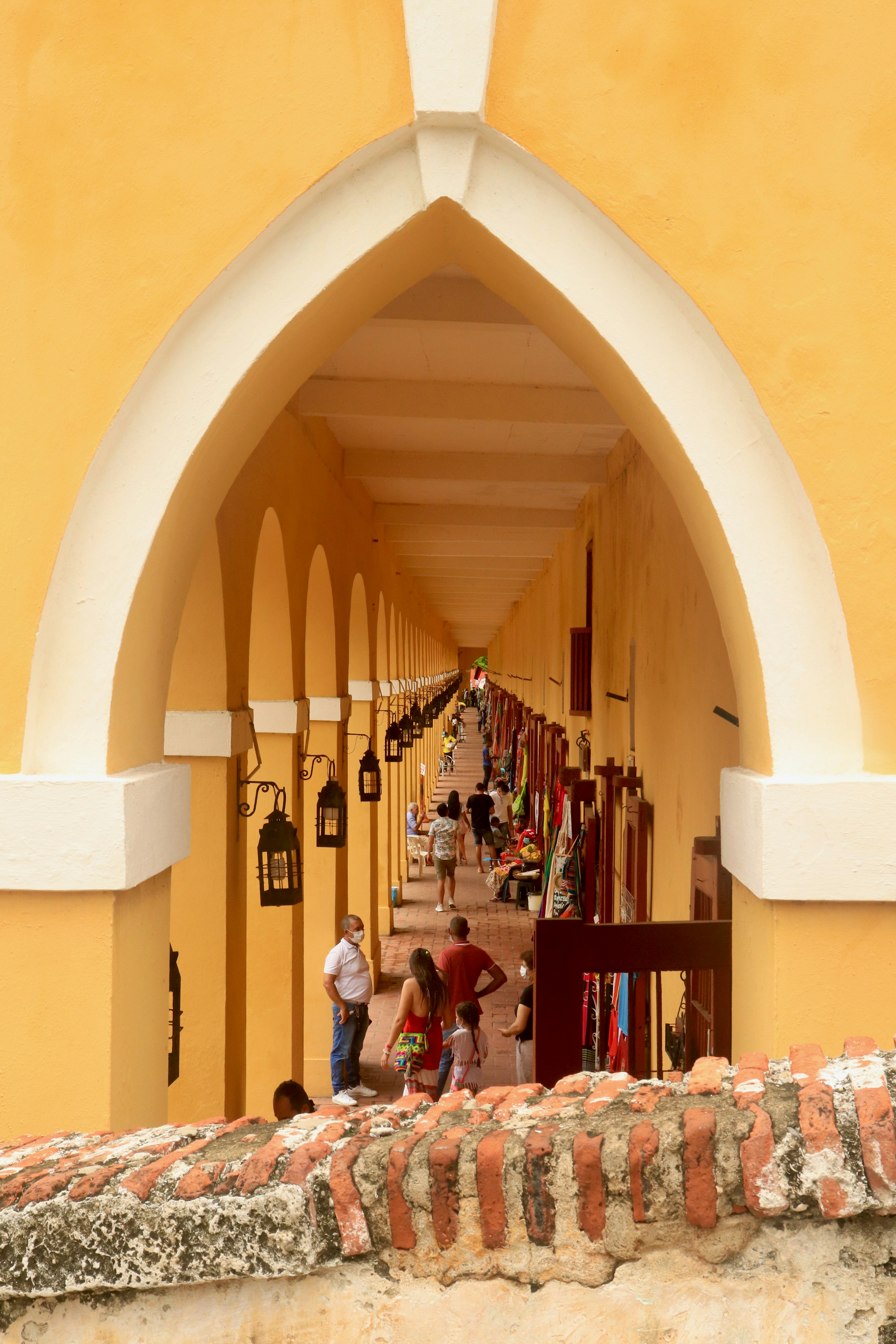Las bóvedas en la ciudad antigua de Cartagena, Colombia